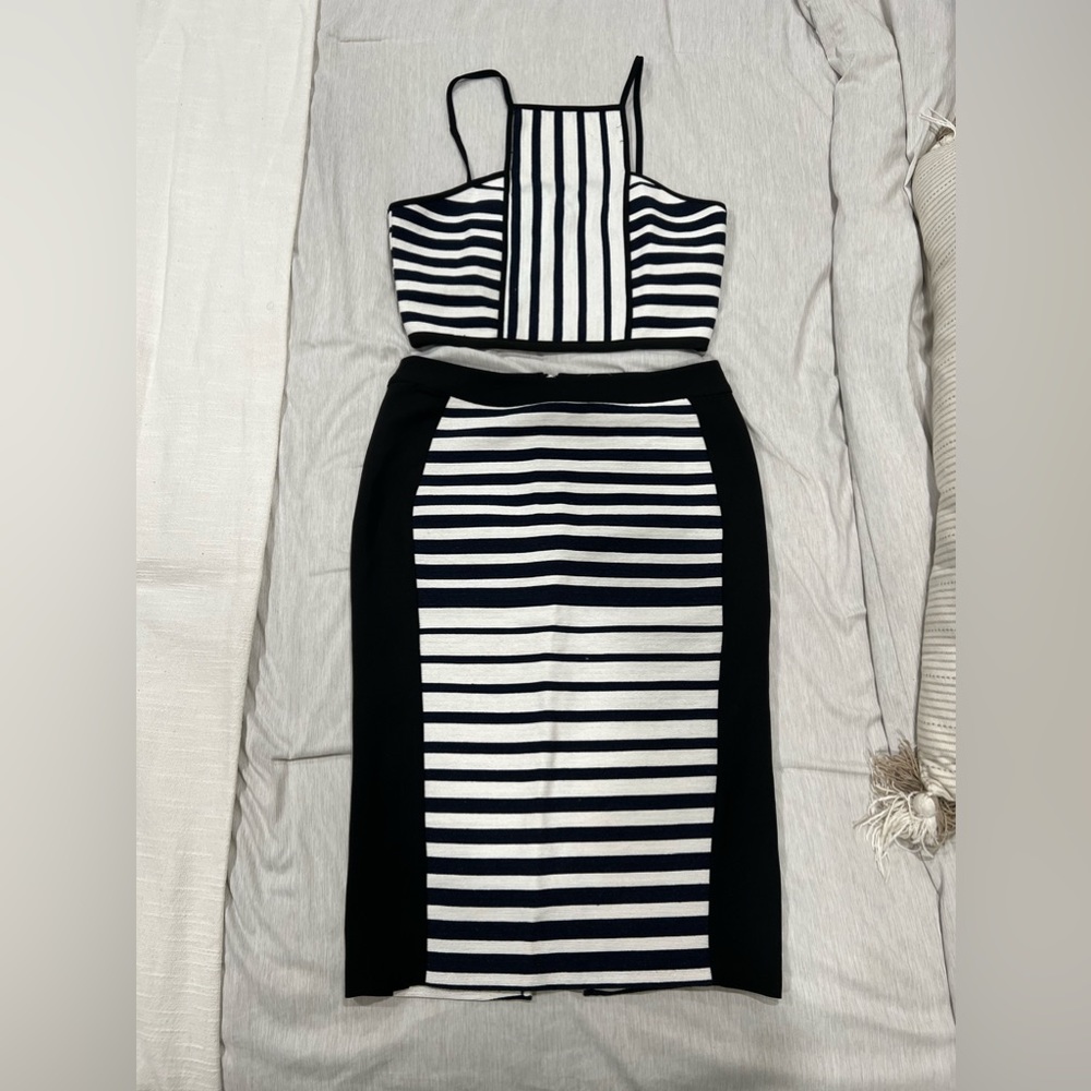 Crop Top and Skirt Two Piece Set